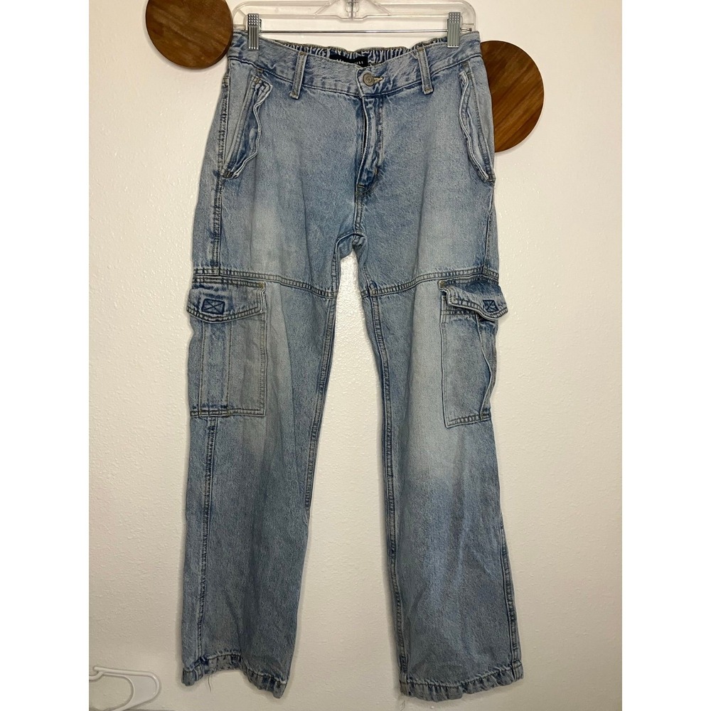 Aeropostale Low Rise Cargo Light Wash‎ Jeans Size Medium